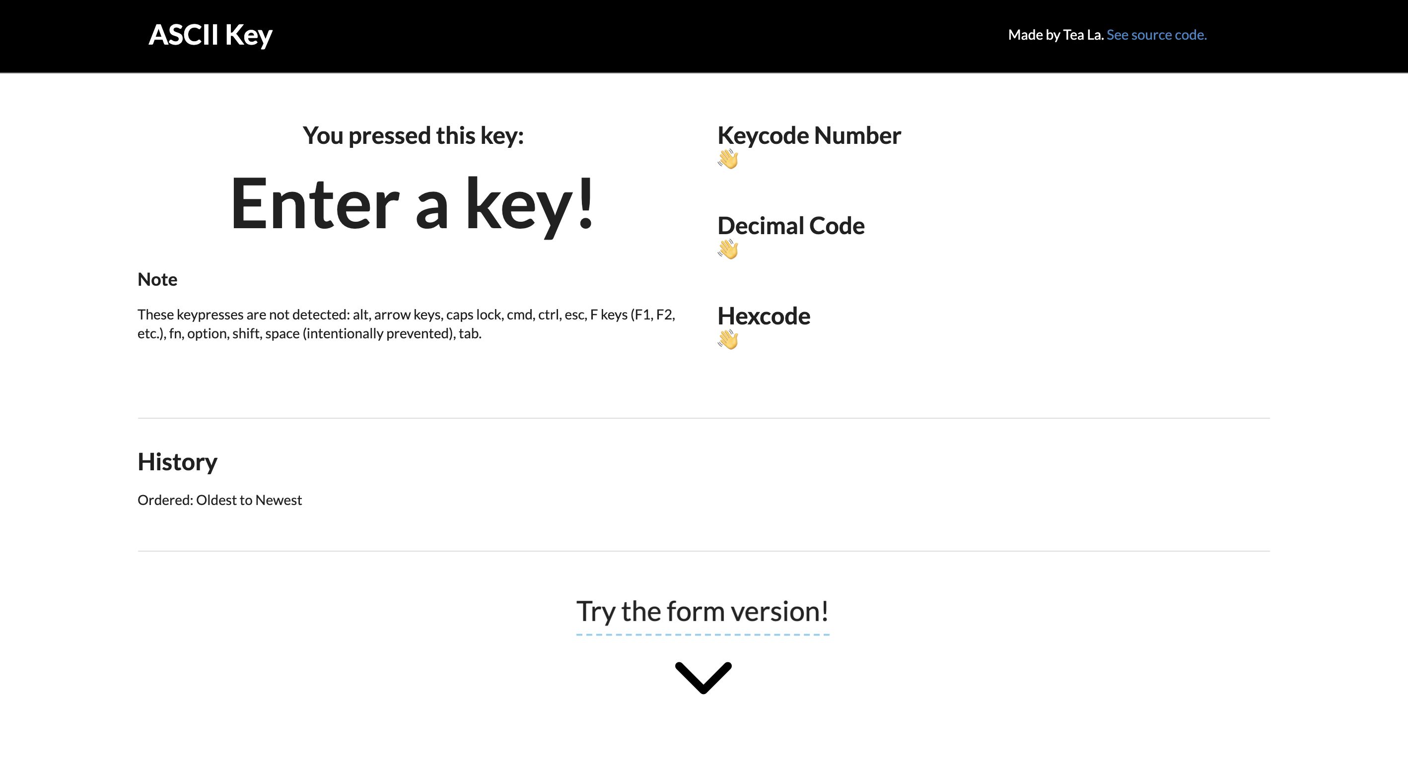 ASCII Key